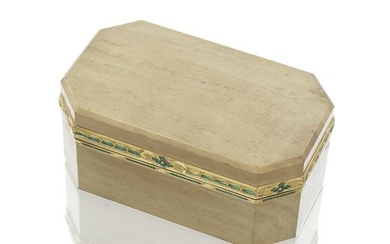 A late 18th/early 19th century jasper, gold and enamelled snuff box unmarked