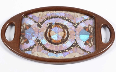 A mid Century oval butterfly tray.