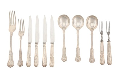 A mixed group of Elizabeth II sterling silver flatware