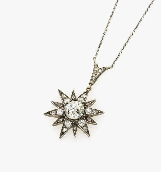 A necklace with a star-shaped pendant