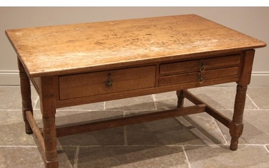 A provincial French pine drapers work table, late 19th centu...