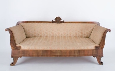 A walnut sofa, 19th century