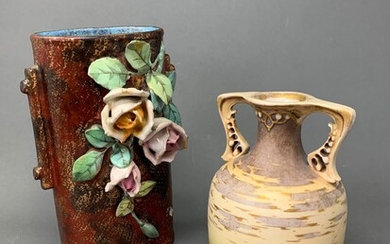 AMPHORA Petit vase en porcelaine émaillée... - Lot 10 - Delon - Hoebanx