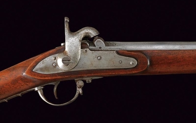 AN 1860 MODEL PERCUSSION RIFLE WITH BAYONET