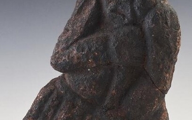 African Carved Stone Figure of a Man, H.- 9 1/4 in.