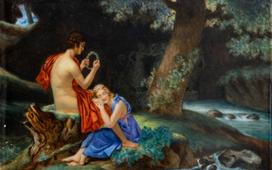 After Francois Gerard, Daphnis and Chloe - Porcelain Painting