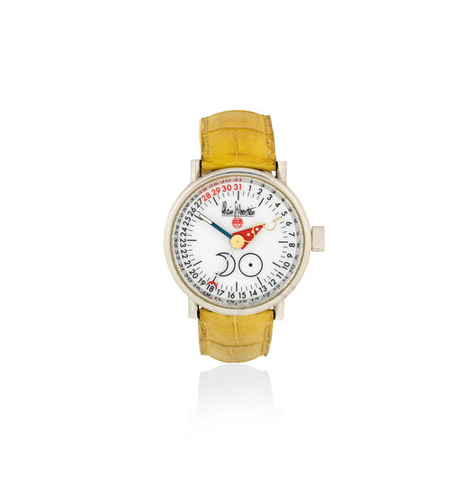 Alain Silberstein. A limited edition platinum automatic perpetual calendar wristwatch