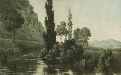 American School, Trees by the Pond