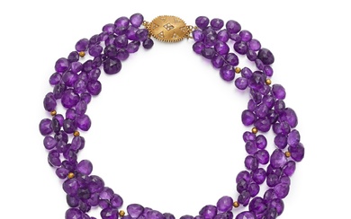 Amethyst and Diamond Necklace | 紫水晶 配 鑽石 項鏈