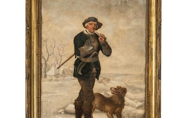 An English Portrait of a Man with Dog