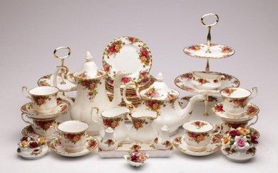 An Extensive Suite of Royal Albert "Old Country Rose' Tea/Coffee Service