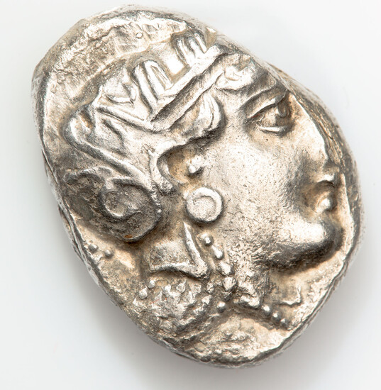 Ancient Greek silver tetradrachm of Athens, ca. 4th century B.C.E.