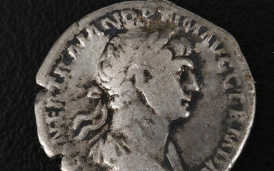 Ancient Roman Imperial AR Denarius Coin of Trajan, ca. 98 A.D.