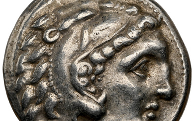 Ancients: , MACEDONIAN KINGDOM. Alexander III the Great (336-323 BC). AR drachm (16mm, 4.25 gm, 12h). NGC XF 5/5 - 5/5....