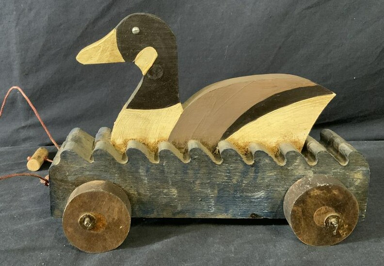 Antique Childrenâ€™s Duck Pull Along Toy