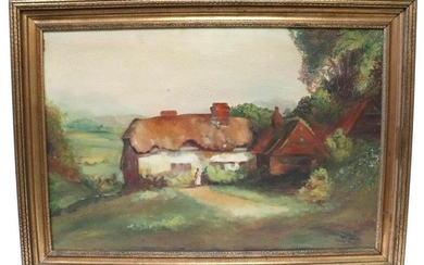 Antique Julie Green Oil Painting on Canvas