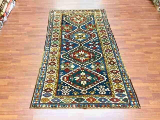 Antique Kazak Caucasian rug-4686