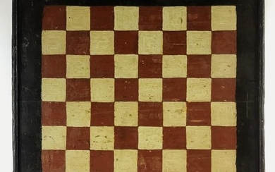 Antique Primitive Hand Painted Game Board