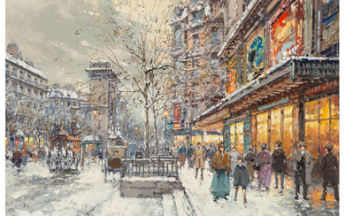 Antoine Blanchard (1910-1988), Porte Saint Denis sous la neige