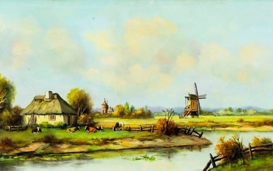 Anton Muller (Dutch,1874-1912) oil painting antique