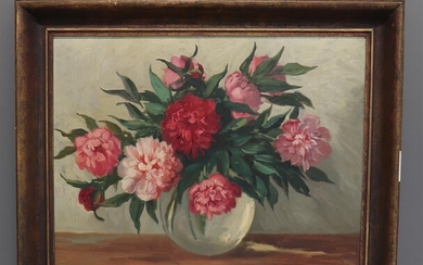 Arnold van de Laar (1886-1974), vervaardigd door, stilleven met rozen, olieverf op...
