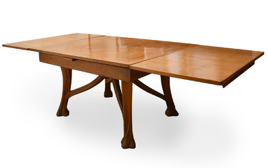 Art Nouveau extending table; 20th century.