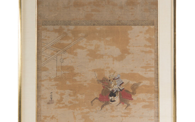 Attrib. to Hanegawa Chincho. Urushi Painted Scroll