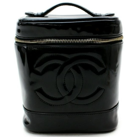 Authentic CHANEL Patent Leather Vanity Bag