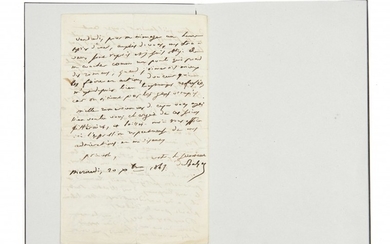 BALZAC, Honoré de (1799-1850) Lettre autographe signée