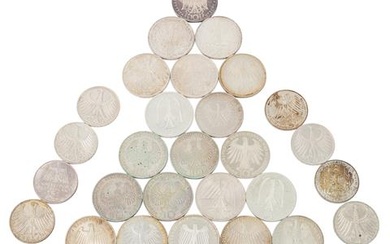 BRD - Münzen 20 x 10 DM (bis 1997) / 9 x 5 DM (bis 1979)