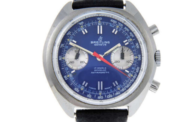 BREITLING - a gentleman's stainless steel chronograph wrist watch.