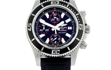 BREITLING - a stainless steel SuperOcean II chronograph wrist watch, 44mm.