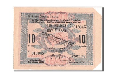 Banknote, Ceylon, 10 Pounds, 1941, 1.5.1941, AU(55-58)