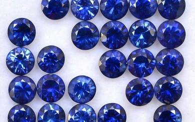 Blue Sapphire 3.5 MM Round Faceted Cut 50 Pieces