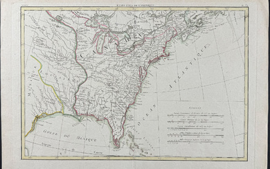 Bonne - Map of the Eastern Coast of North America