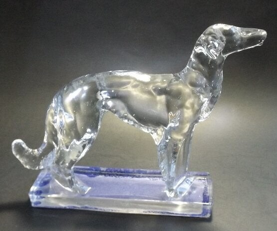 Borzoi, Greyhound Viking Glass Dog Figurine Art Deco
