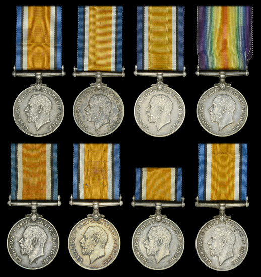 British War Medal 1914-20 (8) (Cpl. R. Egling. 2nd S.A.I.; Pte. H....