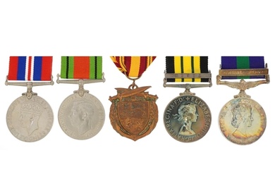 British military World War II and later Dunkirk five medal g...