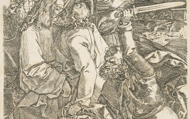 Bundele (19th) after DÜRER (*1471), Capture of Christ, Copper engraving