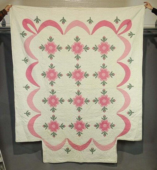 C. 1930's Floral Applique Quilt