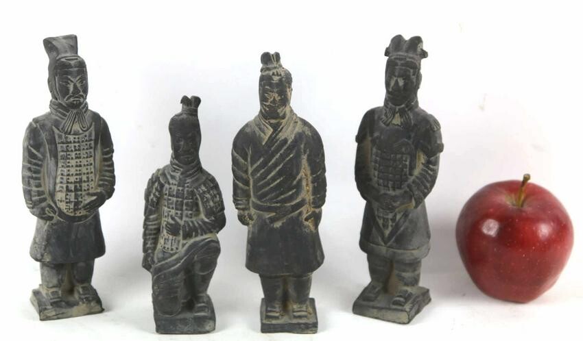 CHINESE ANTIQUE TERRACOTTA FIGURAL GROUPING