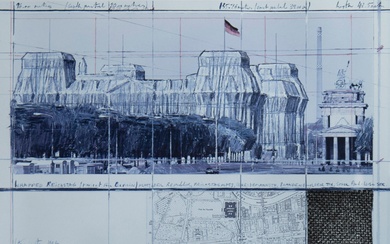 CHRISTO (1935-2020), offset lithography Projekt fur Berlin, Wrapped Reichstag, signed