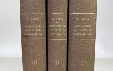 COMICORUM ATTICORUM FRAGMENTA. Ed. Th. Kock. (Repr. ed. Lpz., 1880-88)....