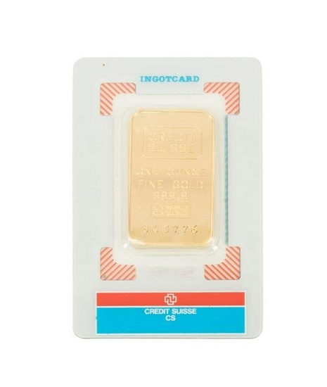 CREDIT SUISSE ONE OUNCE 999.9 GOLD BAR