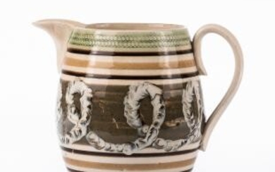 Cable and Slip-decorated Pearlware Jug