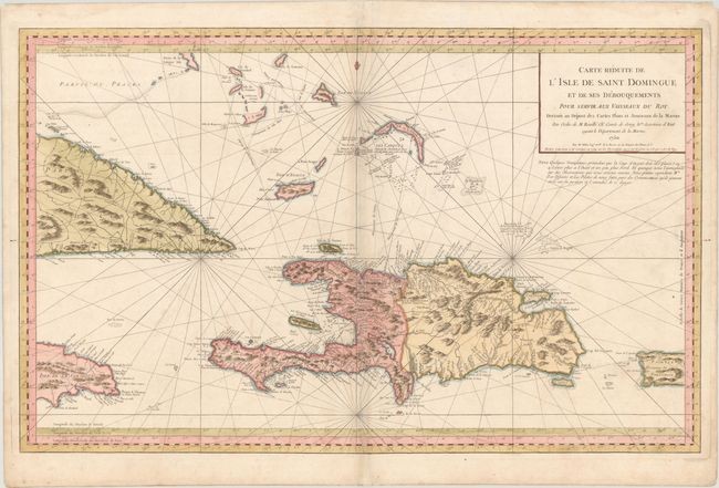 "Carte Reduite de l'Isle de Saint Domingue et de ses Debouquements pour Servir aux Vaisseaux du Roy...", Bellin, Jacques Nicolas