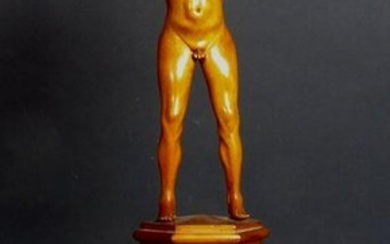Carved "Nude Muscle Man"
