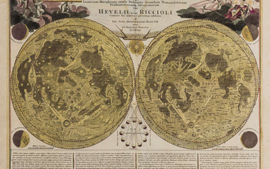 Celestial.- Homann (Johann Baptist) and Johann Gabriel Doppelmayr. Tabula Selenographica..., 1742.
