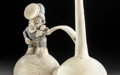 Chancay Pottery Whistling Vessel - Standing Hunchback