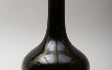 Chinese Dark Aubergine Glazed Bottle Vase